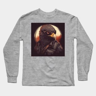 Eagle Wearing Sunglasses And A Leather Jacket Long Sleeve T-Shirt